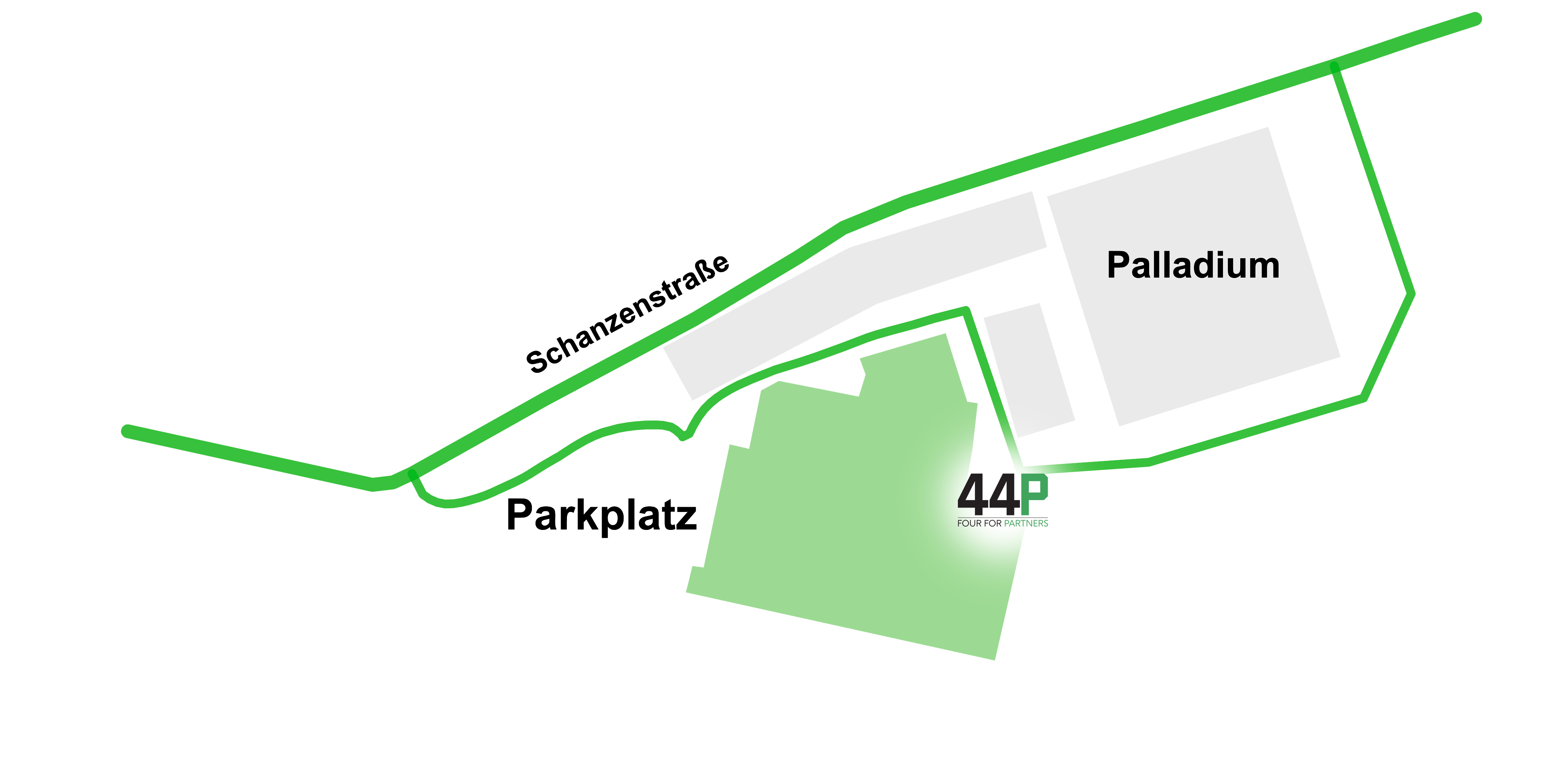 Anfahrtsskizze zu 44p GmbH